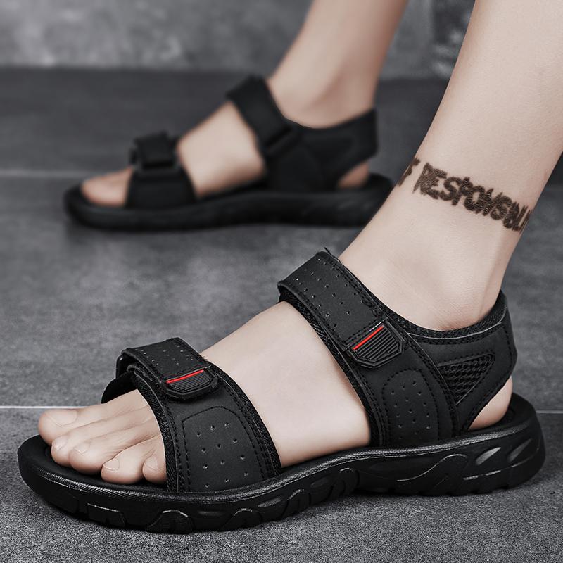 Fashion 2025 Summer New Men's Sandals Casual Plus Size Driving Shoes Outdoor Dual-use Beach Sandals Male Open Toed Comfortable Shoes
