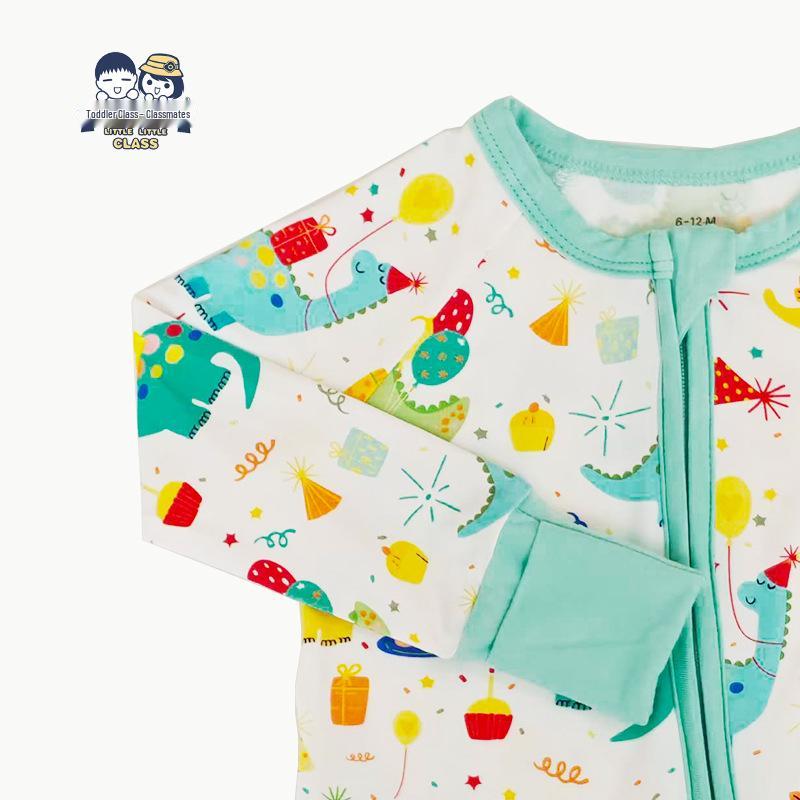 Bamboo Fiber Cartoon Baby Romper Jumpsuit Bodysuit