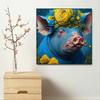 New Arrival 5D DIY Full Circle Diamond Painting "Pig In Blue Color" Embroidery Cross Stitch Home Decor Gift
