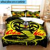 Cobra Movies Of The Fighters 3pcs Bedding,Including 1pc Duvet Cover And 2pcs Pillowcases Perfect for Christmas,Ideal for Bedroom, Dormitory