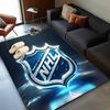 Tappeto Area Rug con Emblema Lega Hockey NHL Adatto per Interni ed Esterni, Tappeti per Cucine, Case, Uffici, Soggiorni, Arredamento Casa, Regalo di Natale