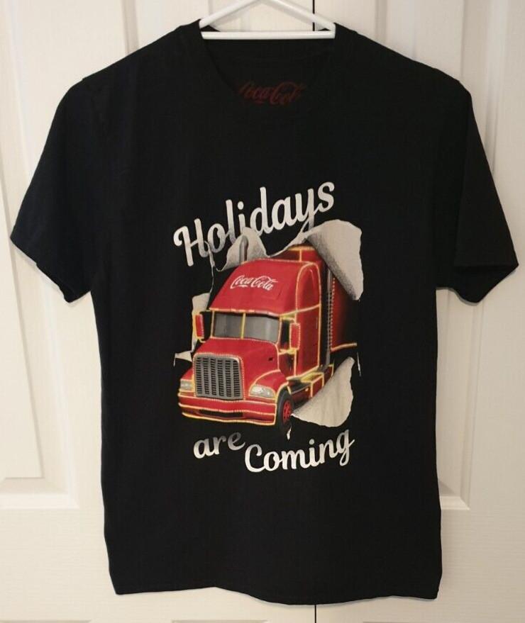 CocaCola Christmas Delivery Semi Truck Holidays are Coming TShirt Size Adult M Unisex T-Shirt S