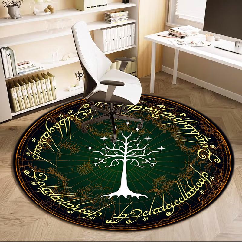 1Pc Celtic Tree of Life theme Printed circular carpet, home door mat, outdoor travel protection carpet A16