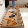 1 Stück Landhahn Muster Fußmatte Modern Küche Polyester Teppich Rutschfest Bunt Indoor Teppich, Für Zuhause Badezimmer Schlafzimmer Wohnzimmer Dekor
