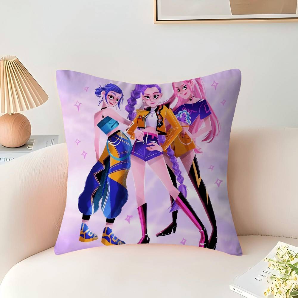 KPop Dämonenjäger Kissenbezug Cartoon Geschenk Kissenbezug Schlafzimmer Zuhause Sofa Stuhl Sitz Dekor Kissenbezug