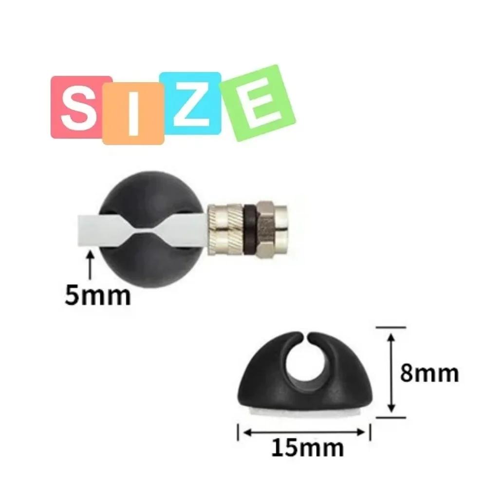 20PCS Clamp Cord Cable USB Line Fastener Home Accessories Car Wire Tie Clip Adhesive Silicone Cable Holders In Office/Home/Car