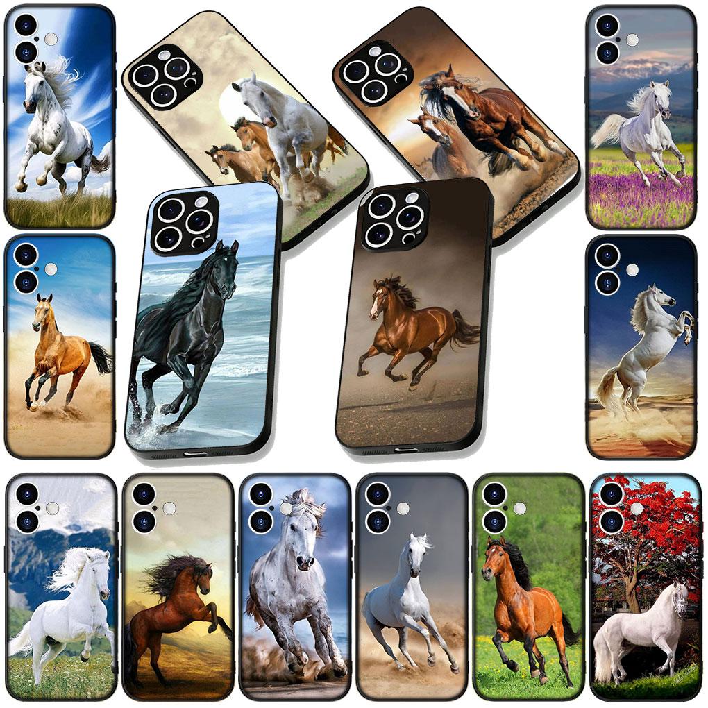 Cover for Samsung Galaxy A05 A06 A14 A50 A51 A52 A12 A13 A17 A70 A07 A25 A26 A56 A23 M53 Phone Case Wild Free Running Horse