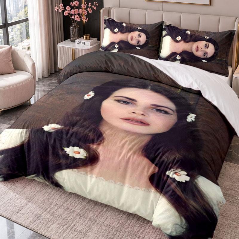 Lana Del Rey 3Pcs Bedding Set Duvet Cover With Two Pillowcases For Bedroom Home Decoration