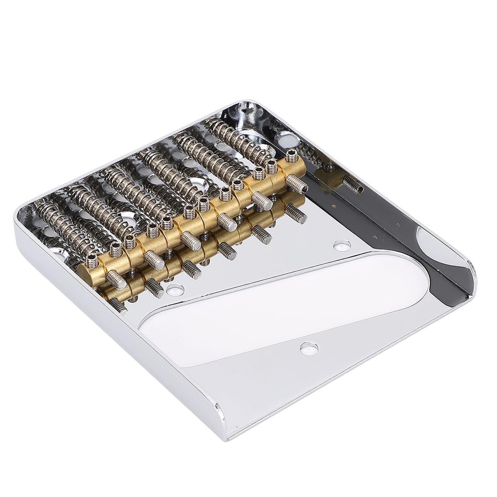 54mm Guitar Bridge with Brass Barrel Saddles 6 String Metal Bridge Replacement for Telecaster Electr