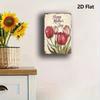 Vintage Dutch Tulip Metal Poster Wall Art Home Decor Gift