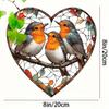 2D colored sunshade glass hanging window for home decoration, suitable for bird enthusiasts, garden and animal themes