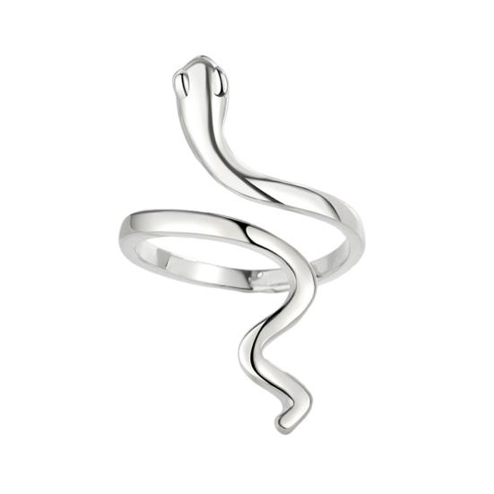 Women Men Snake Ring Adjustable Design Allergy Free Easy Fit Open Ring