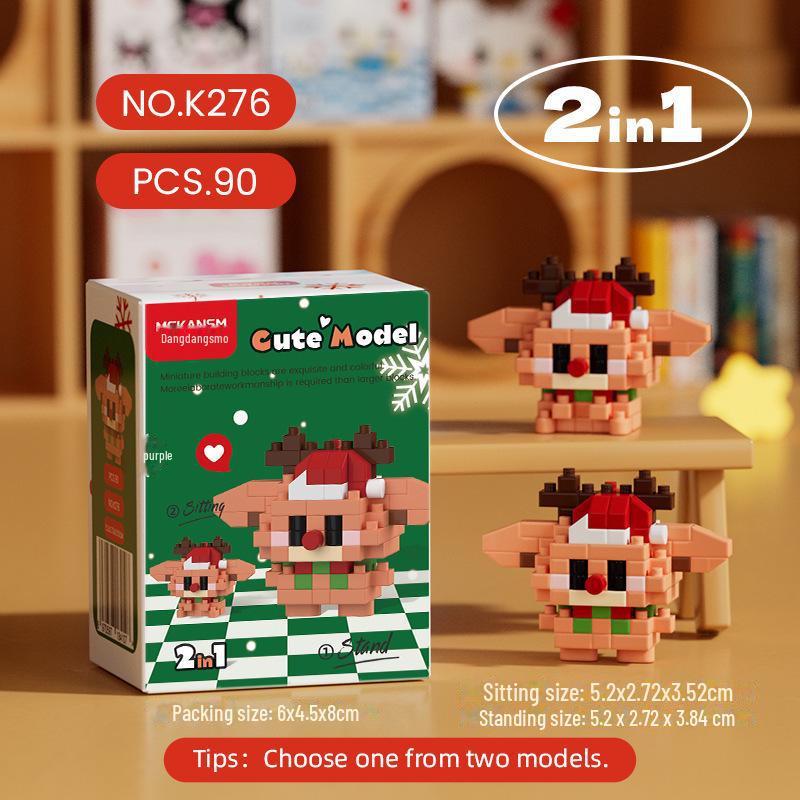 Christmas Photo Frame: Kompatybilny z Lego, Zawiera choinkę, Świętego Mikołaja, łosia - Zestaw klocków do składania