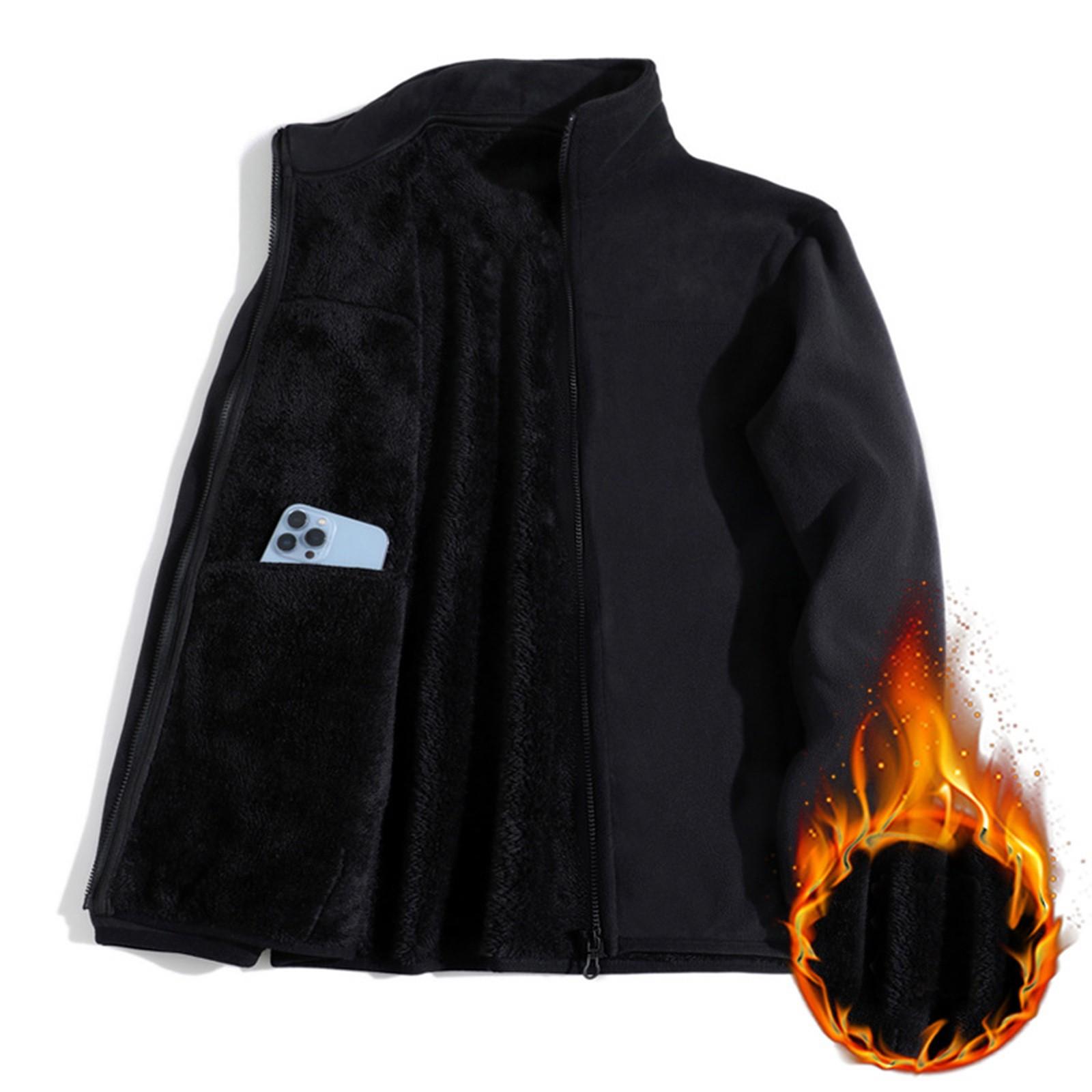 

Женская флисовая куртка высокого качества, верхняя одежда, плюс утолщенный бархатный свитер XXL чёрный