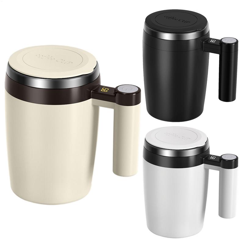Automatic Stirring Cup Mug Rechargeable Portable Coffee Electric Stirring Stainless Steel Rotating Magnetic Home Drinking Tools