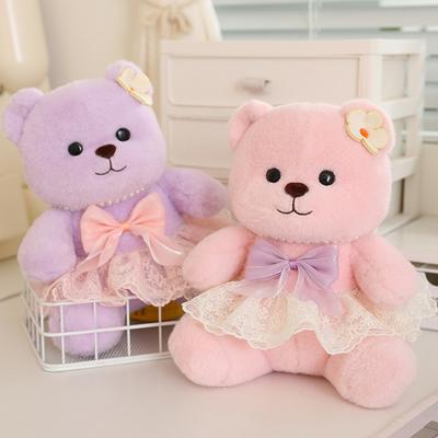 Wedding Dress Bear Plush Doll Couple Bear Doll Wedding Company Decoration Wedding Car Wedding Interactive Doll