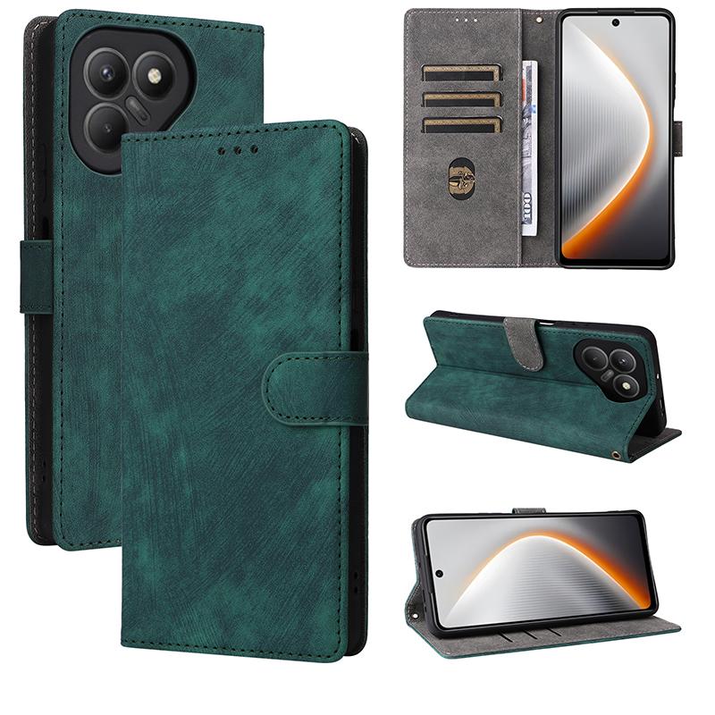 Flip Cases for Tecno Pova 7 PU Leather Full-Body Protection With [RFID Blocking] Shockproof Durable Retro Phone Case