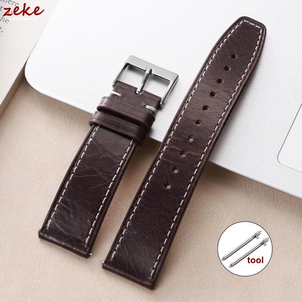 20mm 22mm Calfskin Genuine Leather Watchbands Quick Release Watch Band for Seiko for Omega Belt Vintage Brown Smartwatch Strap