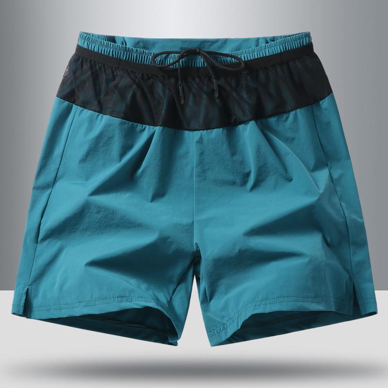 Summer Ice Silk Shorts for Men's Outdoor Sports, Loose and Casual, Thin, Quick Drying, Breathable Beach Pants, Couple Running Shorts