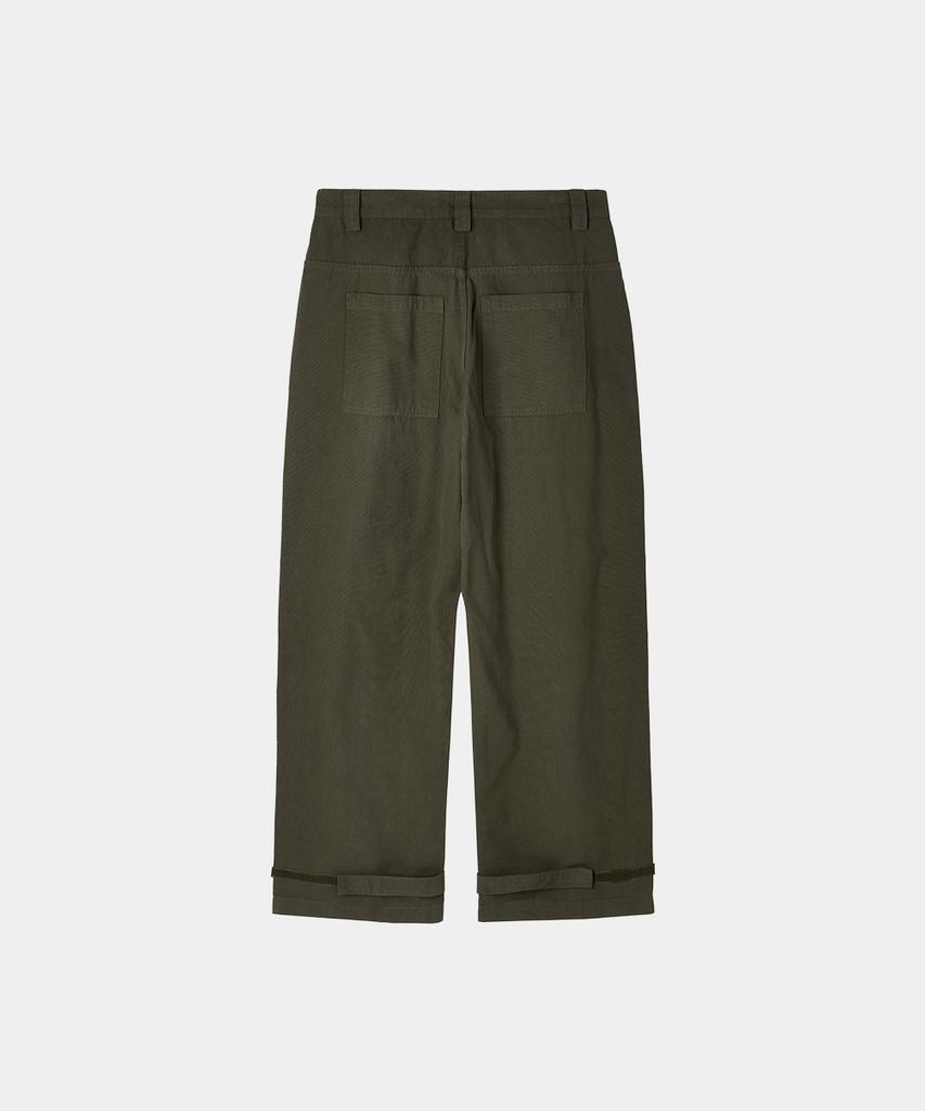 MAISON MINED Parachute Velcro Pants Khaki