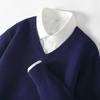 Men's Wool V-neck Sweater - Casual Loose Fit, Long Sleeve, Autumn/Winter Knitted Outerwear.