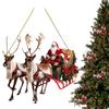 Weihnachts Rentierschlitten Weihnachtsmann Hängedekoration 2D Acryl Weihnachtsmann auf Schlitten Anhänger Feiertag 2025 Weihnachtsfeier Zubehör