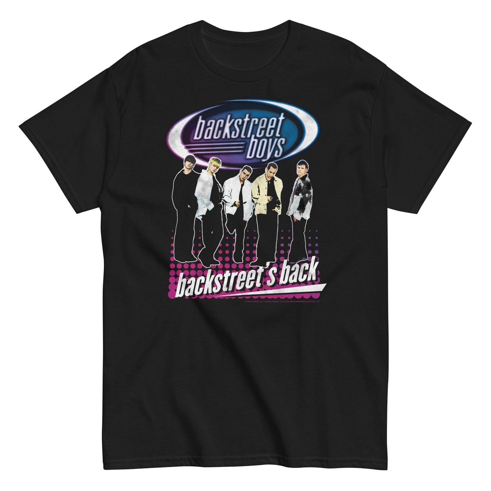 MerchMoment Backstreet Boys Back Dot Logo T-Shirt T-Shirt Black New XXXL