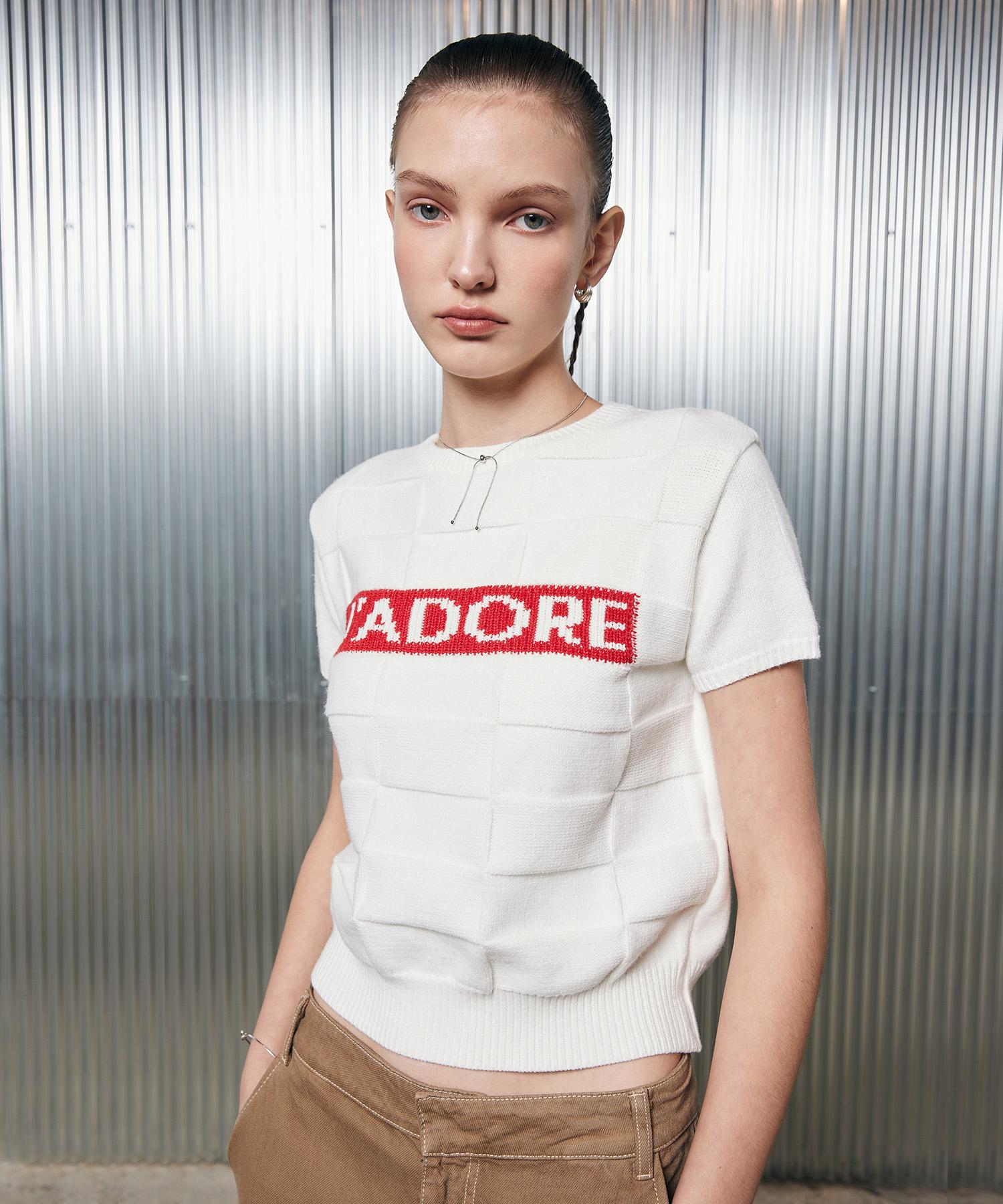 Latizen L2 Square Short Sleeve Knit(Ivory) Ivory/Free