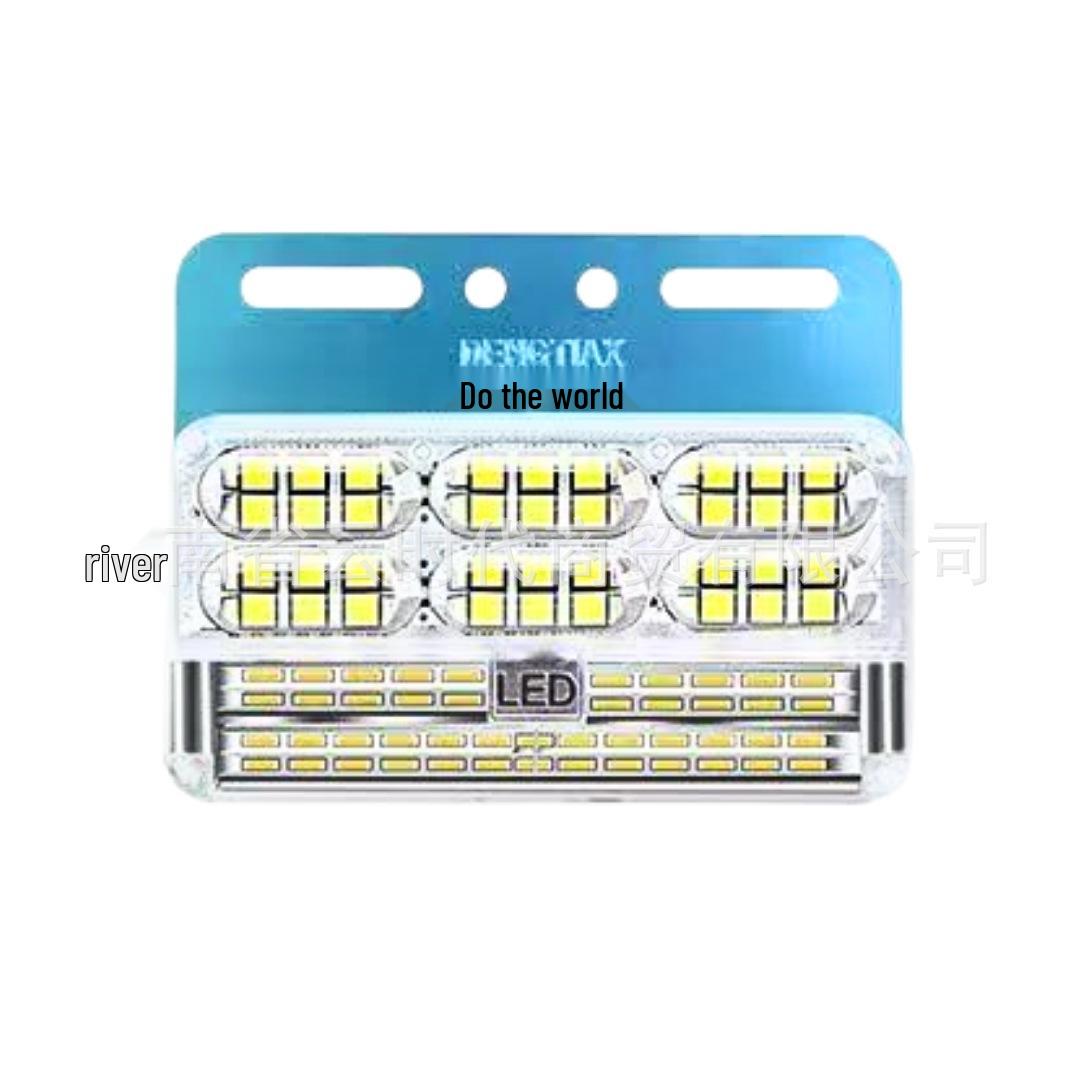 

New 24V Capsule LED Truck Light: Four-in-One Super Bright Three-Row Ground, Side, Reversing, & Warning Waterproof Light