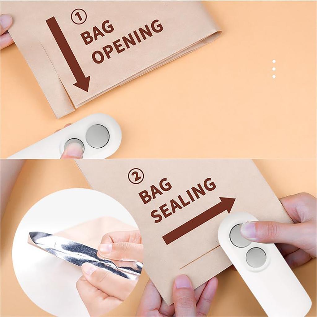 Easy To Use Bag Sealer Bag Sealing Machine Small Heat Sealing and Cutter ABS Material Bag Resealer for Plastic Bags