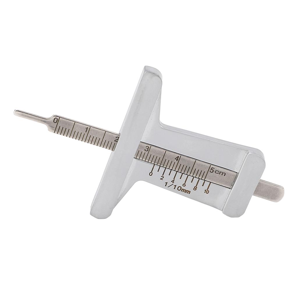 0 to 50mm Tire Thread Depth Gauge Stainless Steel Portable Depth Meter for Car Motorcycle