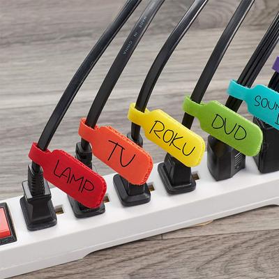 Marking Cable Velcro With Written Recognition For Cable Management And Identification Adjustable Data Cable Ties Reusable