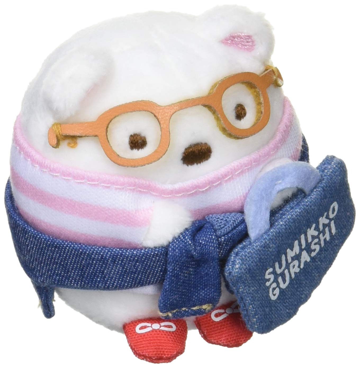 

San-X Sumikko Gurashi Sumikko Coordinate Denim Factory Sumikko Gurashi Collection Hand-Sized Plush Toy Polar Bear MY51501