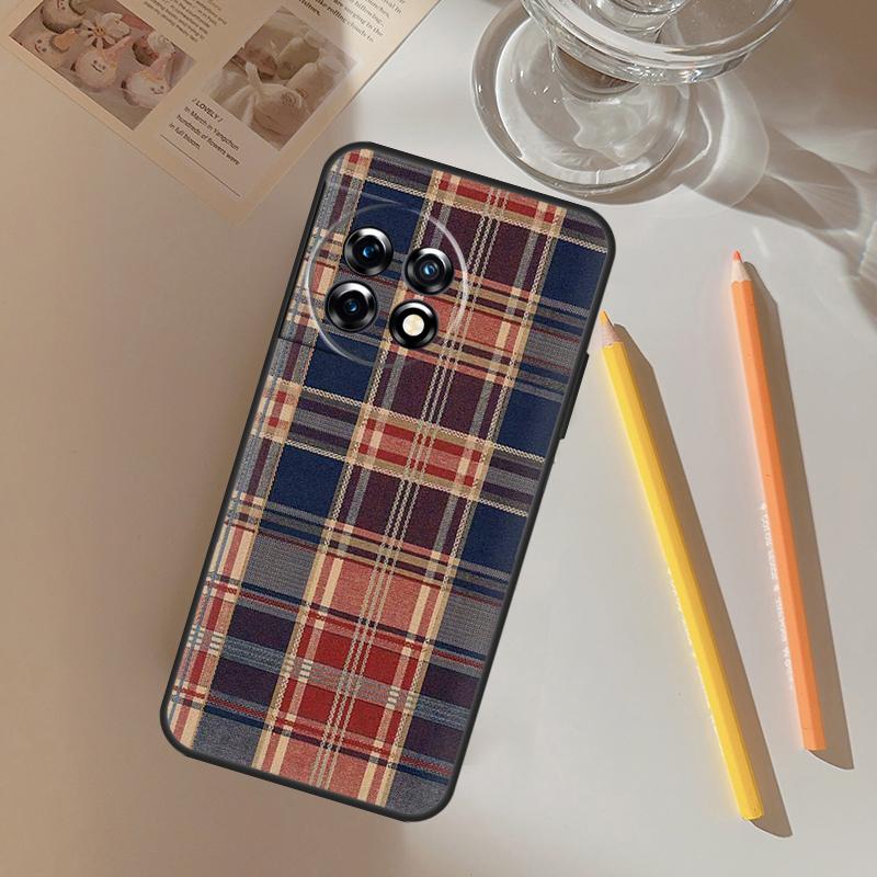Schottisches Karo Warme Karo Hülle Für OnePlus 12 12R 13 R 11 9 10 Pro 8T 9RT 10T OnePlus Nord 4 CE 2 3 Lite N20 N30 Hülle