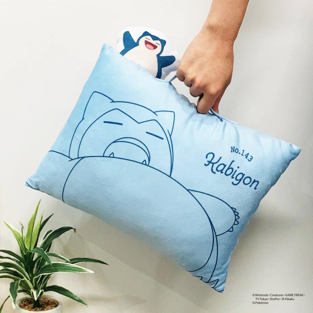 MORIPiLO Morishita Body Pillow Pokemon Snorlax 28x39cm with Handle Stuffed Toy Cushion Pokemon Character Goods Blue 4621151