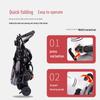 Compact Baby Stroller: Foldable with Recline, Shock Absorption, All-Weather Brakes, and Anti-Hunchback Design.