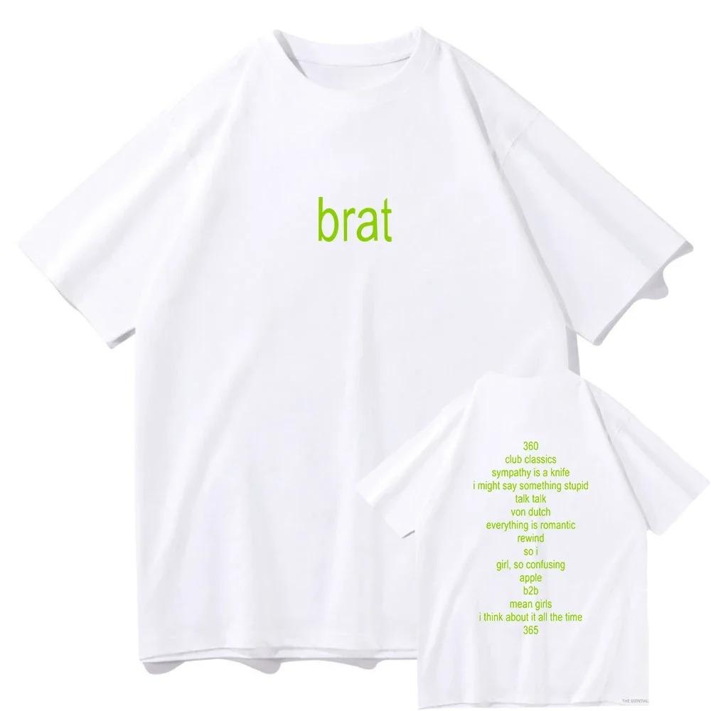 Charli Xcx with Special Guest Shygirl T-Shirts Brat Album Men Women Clothing Aesthetic Unisex Streetwear Oversized high quality
