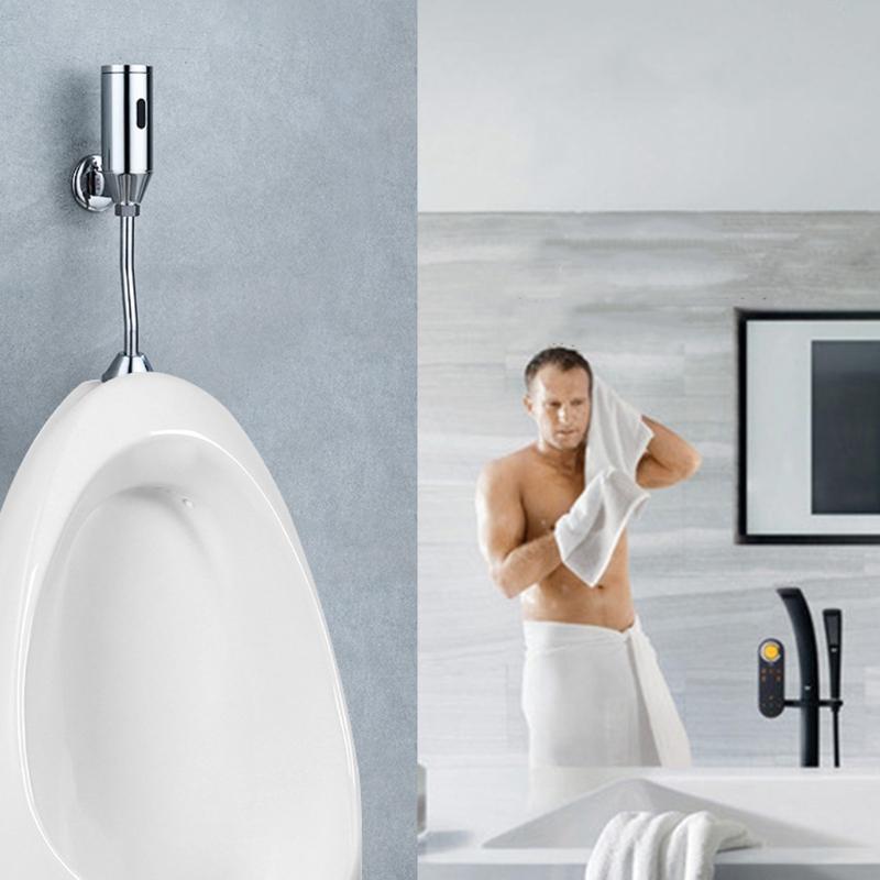 Wall Mounted Automatic Electric Urinal Flushes Valves Induction Urinal Flushers for Office Hotel Bathroom Toilet
