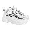 FILA Ray Repeat Leather Comfortable Versatile Low-Top Dad Shoes Women sneaker Black White 5RM00816_112