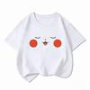 Potdemiel Kids Cotton Tshirt Cute Pikachu Face Print Summer Short Sleeve Breathable Crew Neck Boys Girls Casual Tops