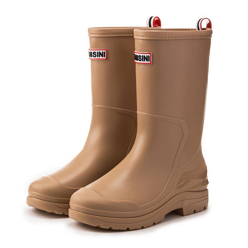 

Модные средние туфли-трубы для дождя, женские хлопковые туфли для воды, всесезонные, рабочая обувь для улицы, водонепроницаемые, нескользящие, удобные резиновые туфли для мойки автомобилей 41