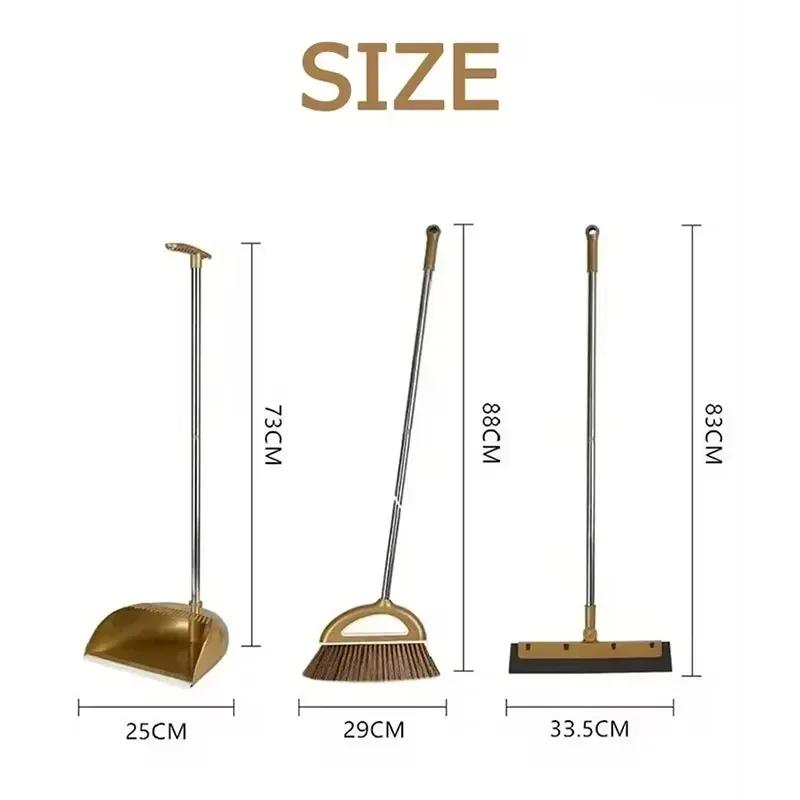 Plastic Broom and Dustpan Set Removable Combination Home Floor Cleaner Kit Sweeper Wiper Cleaning Tools Household Accessories