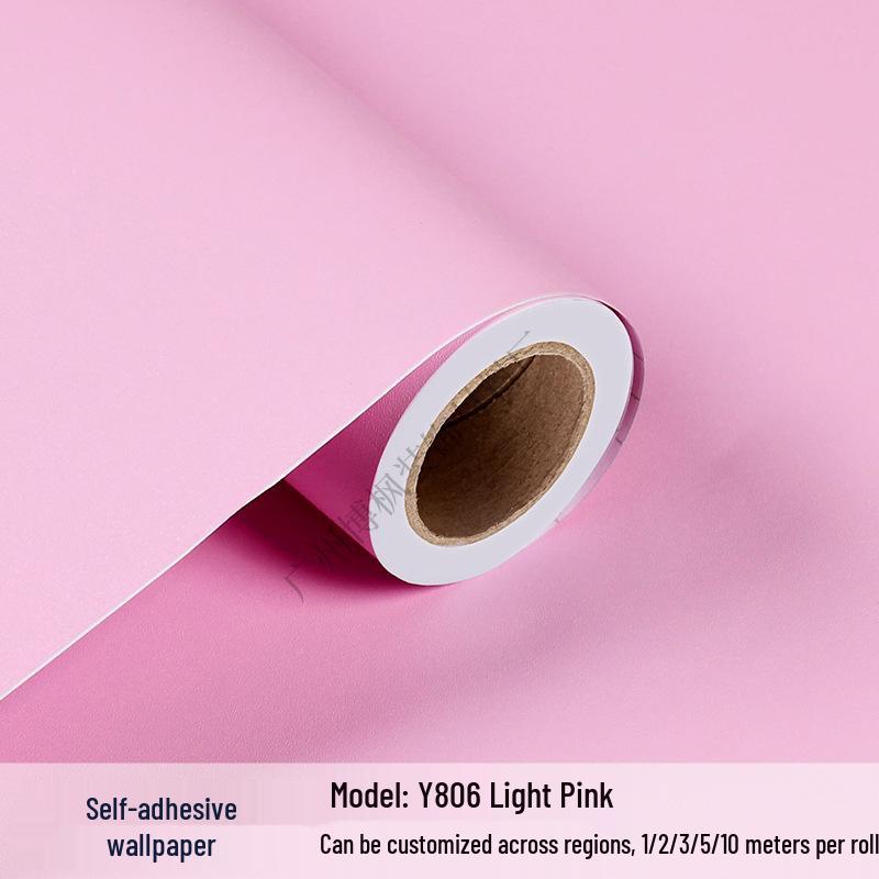 Papel Tapiz Adhesivo Impermeable de Color Sólido para Habitaciones Infantiles y Espacios de Vida