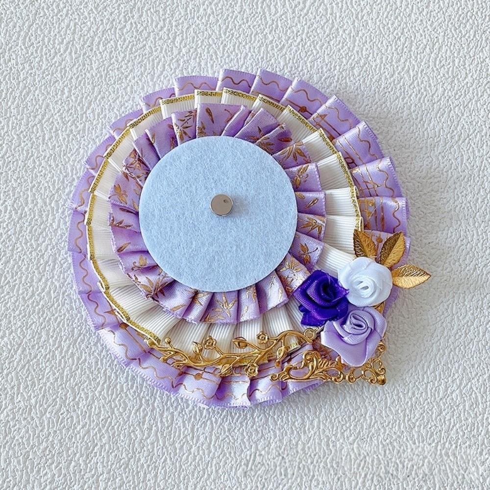 Cute Lace Magnetic Anime Badge Holder Rose Candy Pins Display Base Cross Star Ornate Ribbon Badge Flower Badge Display