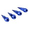 4Pcs Aluminum Alloy Spike Wheel Tire Valve Stem Car Truck   Dust   Covers Blue