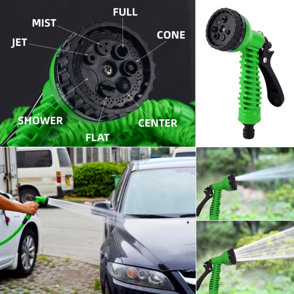 Garden High Pressure Water Gun 7&8-Pattern Adjustable Nozzle Hose Watering Sprinkler Lawn Pipe Multi-function Irrigation Sprayer
