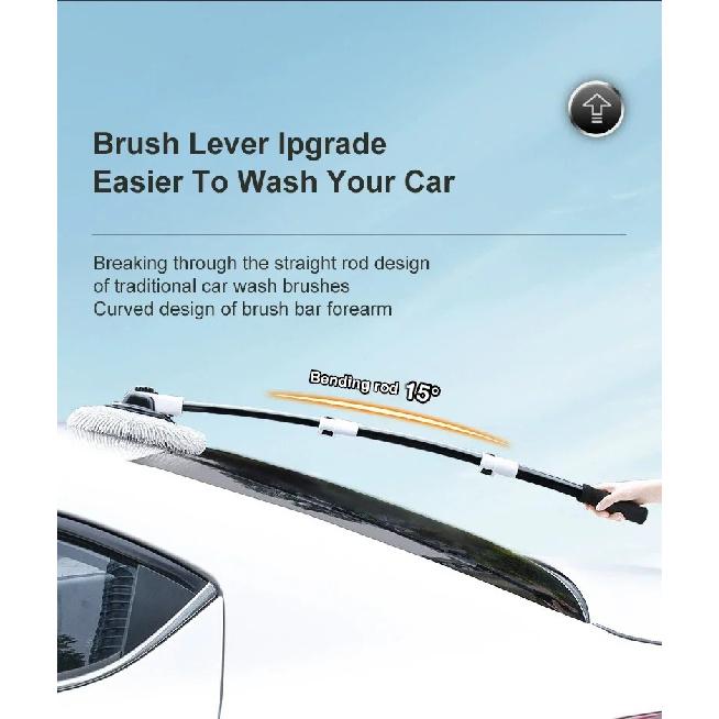 LEIBOO Car Wash Brush Car Cleaning Brush Telescoping Long Handle Mop Soft Hair Chenille Broom Window Wash Auto Accessories