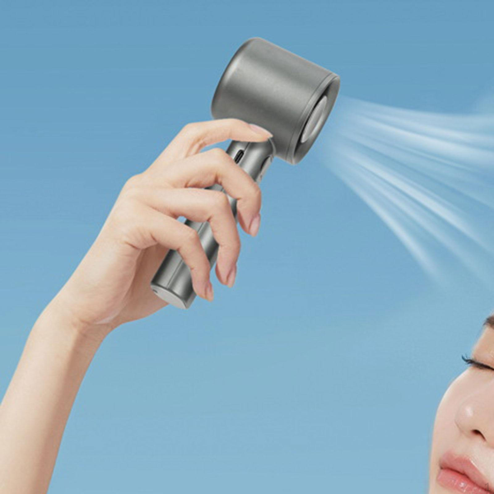 Ручной вентилятор, персональный вентилятор, 120 скоростей, регулируемый, небольшой, перезаряжаемый, компактный, портативный для кемпинга темно-серого