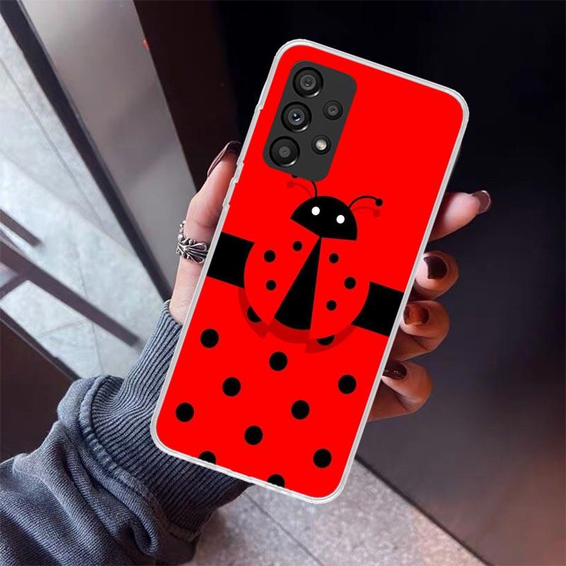Insect Seven-Star ladybug Phone Case For Samsung Galaxy A12 A52S A42 A32 A22 A51 A50 Note 20 Ultra 10 S10 Plus A71 A70 A31 A30 A