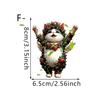 Valentine Theme Day Cute Rose Cat Pattern Acrylic Pendant Car Interior Decor